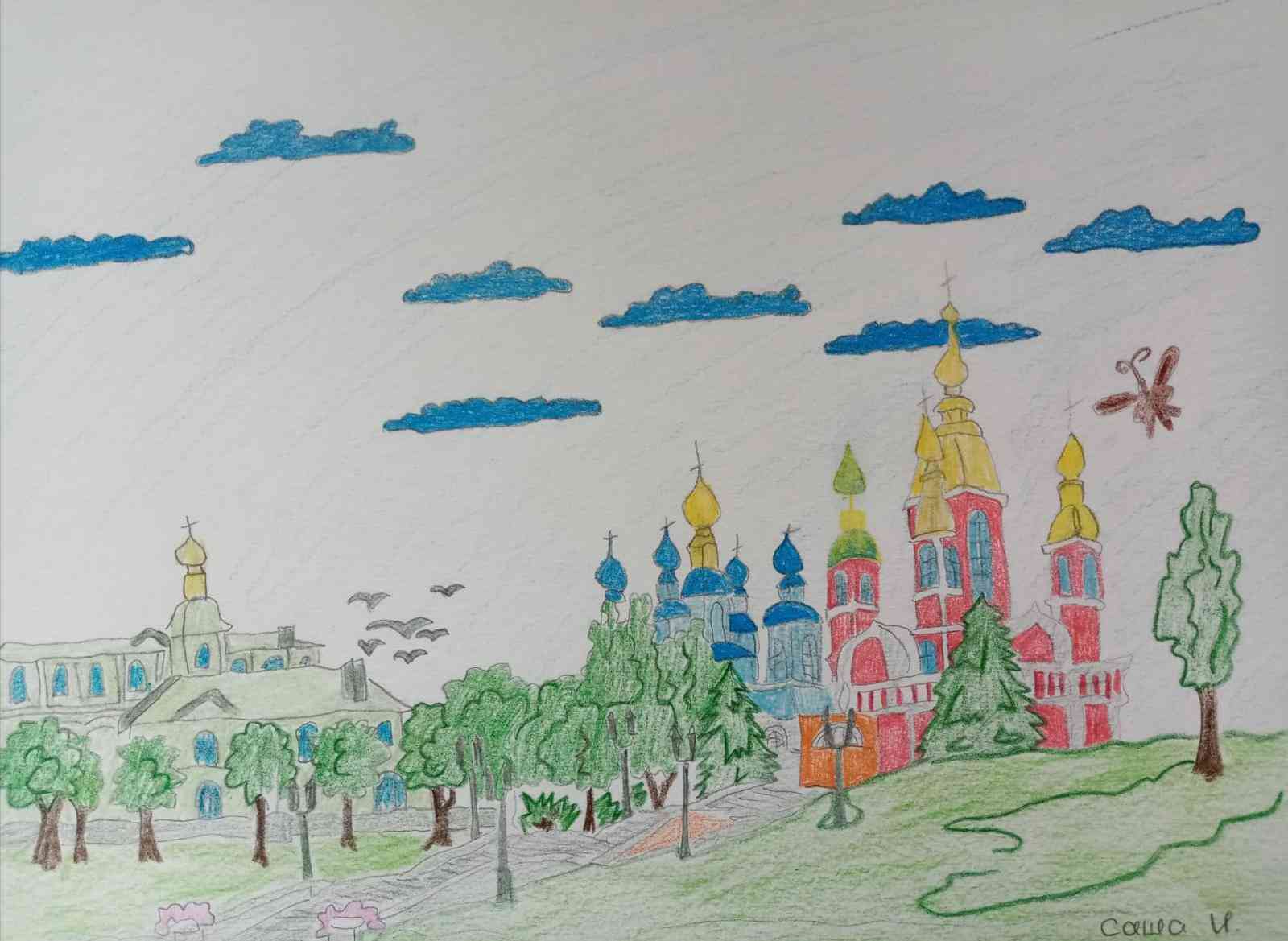 Детские рисунки города архангельск